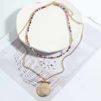 Nihaojewelry Jewelry Wholesale Shell Pendant Colorful Beads Multi-layered Necklace main image 5