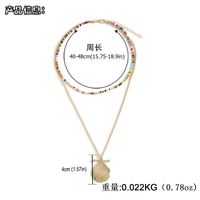 Nihaojewelry Jewelry Wholesale Shell Pendant Colorful Beads Multi-layered Necklace main image 4