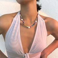 Großhandel Schmuck Böhmischen Kollidierenden Farbe Reis Perlen Herz Halskette Nihaojewelry main image 1