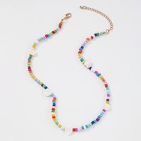 Wholesale Jewelry Bohemian Clashing Color Rice Bead Heart Necklace Nihaojewelry main image 4