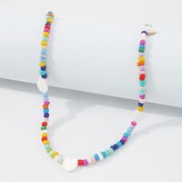 Großhandel Schmuck Böhmischen Kollidierenden Farbe Reis Perlen Herz Halskette Nihaojewelry main image 5