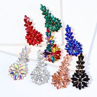 Nihaojewelry Jewelry Wholesale Fashion Geometric Inlaid Colorful Diamond Earrings main image 4
