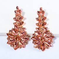 Nihaojewelry Jewelry Wholesale Fashion Geometric Inlaid Colorful Diamond Earrings main image 5