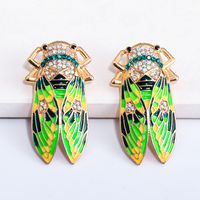 Nihaojewelry Jewelry Wholesale Fashion Color Diamond Insect Earrings main image 4