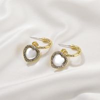 Vente En Gros Bijoux Boucles D&#39;oreilles Pendentif Coeur Noir Nihaojewelry main image 4