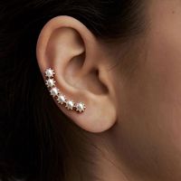 Wholesale Jewelry Simple Metal Pearl Flower Ear Bone Clip Nihaojewelry main image 1