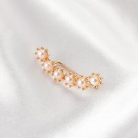 Wholesale Jewelry Simple Metal Pearl Flower Ear Bone Clip Nihaojewelry main image 4