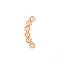 Wholesale Jewelry Simple Metal Pearl Flower Ear Bone Clip Nihaojewelry main image 6