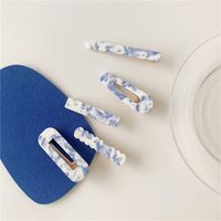 Wholesale Jewelry Blue And White Porcelain Acrylic Large Hair Clip Nihaojewelry main image 3