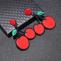Nihaojewelry Jewelry Wholesale Simple Fruit Watermelon Strawberry Lemon Cherry Earrings main image 4