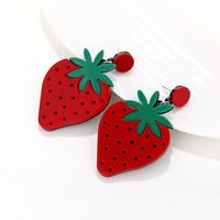 Nihaojewelry Jewelry Wholesale Simple Fruit Watermelon Strawberry Lemon Cherry Earrings main image 5