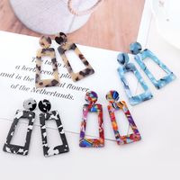 Nihaojewelry Jewelry Wholesale New Style Geometric Long Squares Multi-color Earrings main image 4