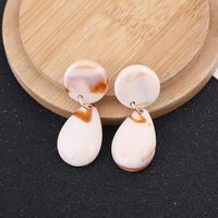 Nihaojewelry Jewelry Acrylic Amber Round Water Drop Leopard Print Earrings Wholesale main image 5