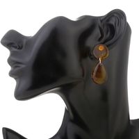 Nihaojewelry Jewelry Acrylic Amber Round Water Drop Leopard Print Earrings Wholesale main image 6