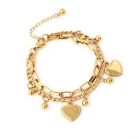 Simple Style Heart Alloy Women'S Bracelets main image 4