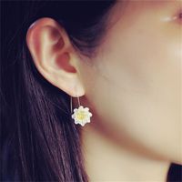 Wholesale Jewelry Ethnic Style Handmade Flower S925 Earrings Nihaojewelry main image 2