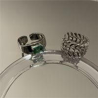 Nihaojewelry Mode Breiter Smaragd Eingelegter Offener Ring Großhandel Schmuck main image 6