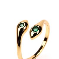 Nihaojewelry Fashion Double-headed Snake Copper Adjustable Ring Wholesale Jewelry main image 4