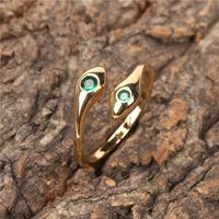 Nihaojewelry Fashion Double-headed Snake Copper Adjustable Ring Wholesale Jewelry main image 5