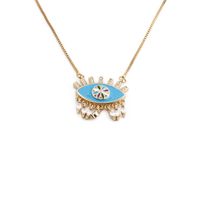 Nihaojewelry Fashion Zircon Oil Dripping Devil's Eye Necklace Wholesale Jewelry main image 4