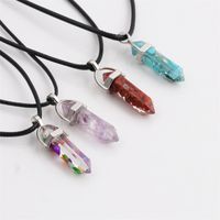 Nihaojewelry Fashion Turquoise Multicolor Hexagonal Pendant Necklace Wholesale Jewelry main image 1