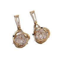 Nihaojewelry Retro Geometric Zircon Drop Earrings Wholesale Jewelry main image 6