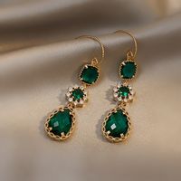 Nihaojewelry Retro Water Drop Diamond-studded Earrings Wholesale Jewelry main image 1