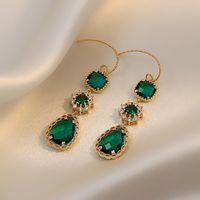 Nihaojewelry Retro Water Drop Diamond-studded Earrings Wholesale Jewelry main image 4