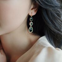 Nihaojewelry Retro Goutte D&#39;eau Boucles D&#39;oreilles Cloutées De Diamants Bijoux En Gros main image 5