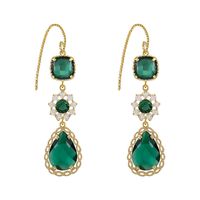 Nihaojewelry Retro Water Drop Diamond-studded Earrings Wholesale Jewelry main image 6