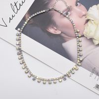 Bijoux Nihaojewelry En Gros Nouveau Collier En Cristal De Couleur Courte À La Mode main image 4