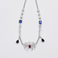 Nihaojewelry Punk Style Spider Gems Detachable Pendant Pearl Necklace Wholesale Jewelry main image 4