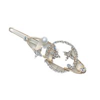 Nihaojewelry Diamant Creux Étoile Lune Perle Métal Épingle À Cheveux Bijoux En Gros main image 3