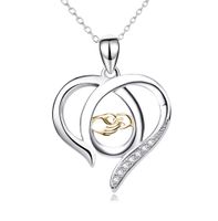 Nihaojewelry Fashion Big Hand Holding Small Hand Heart-shaped Necklace Wholesale Jewelry main image 2