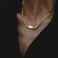 Nihaojewelry Jewelry Wholesale Hip Hop Cuban Chain Stainless Steel Bracelet Necklace main image 3