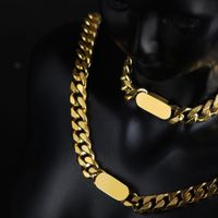 Nihaojewelry Jewelry Wholesale Hip Hop Cuban Chain Stainless Steel Bracelet Necklace main image 5