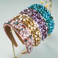 Wholesale Jewelry Baroque Inlaid Color Full Diamond Hairband Nihaojewelry main image 2