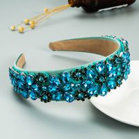Wholesale Jewelry Baroque Inlaid Color Full Diamond Hairband Nihaojewelry main image 5