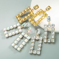 Nihaojewelry Fashion Square Glass Diamond Earrings Wholesale Jewelry main image 1
