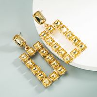 Nihaojewelry Fashion Square Glass Diamond Earrings Wholesale Jewelry main image 3