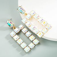 Nihaojewelry Fashion Square Glass Diamond Earrings Wholesale Jewelry main image 5