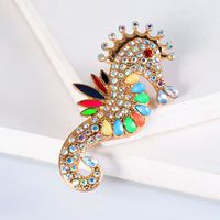 Nihaojewelry Jewelry Wholesale Fashion Color Diamond Seahorse Earrings main image 6