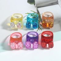 Nihaojewelry Simple Bows Color Resin Ring Wholesale Jewelry main image 1