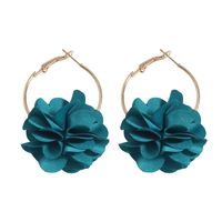Nihaojewelry Jewelry Wholesale Fashion Fabric Flower Multi-layer Three-dimensional Earrings main image 5