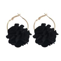 Nihaojewelry Jewelry Wholesale Fashion Fabric Flower Multi-layer Three-dimensional Earrings main image 4