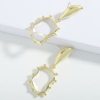 Nihaojewelry Jewelry Wholesale Simple Leaf Irregular Brass Earrings main image 5