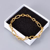 Nihaojewelry Simple18k Gold Rough Chain Bracelet Wholesale Jewelry sku image 2