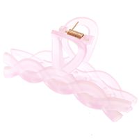 Wholesale Jewelry Candy Color Simple Wave Acrylic Twist Jelly Clip Nihaojewelry sku image 3