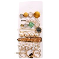 Wholesale Jewelry Pearl Crystal Acrylic Hairpin Combination Nihaojewelry sku image 4
