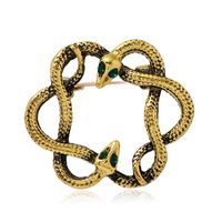 Al Por Mayor Joyería Creativa Broche Envolvente De Serpiente Doble Nihaojewelry sku image 2